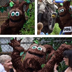LEAF's tree mascot, Barkley, making friends with trees, event participants and more(© 2019 Stephen Mendoza / LEAF)