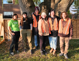 Image Credit: Brenna Anstett / LEAF The LEAF team after their most recent TCHC pruning day in November 2025.