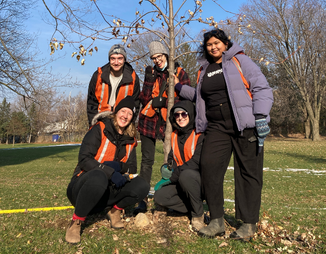 © 2022 Lam Tran / LEAF LEAF RPP planting team standing by tree