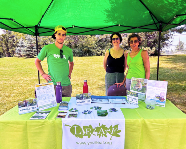 LEAF staff and volunteers at a LEAF outreach table