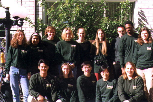 Janet (far left, back row) with one of LEAF’s early youth cohorts