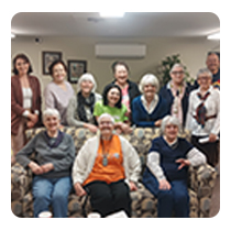 HYI residents meet with HYI and LEAF staff at a recognition event