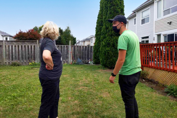 LEAF arborist meeting with a client during an onsite consultation