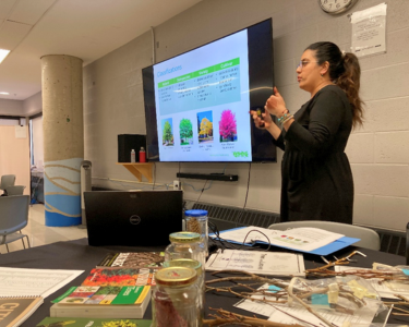 LEAF presentation being led by a guest speaker