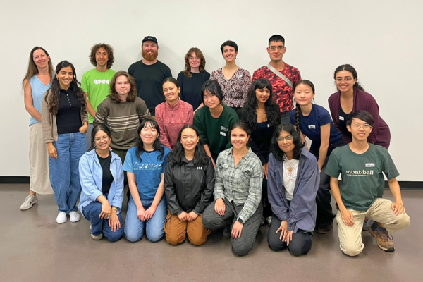 Group photo of approximately 18 Young Urban Forest Leaders participants, LEAF staff and environmental professionals