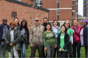 Initiative partners all smiling happily(© 2019 Reia Tariq / LEAF)
