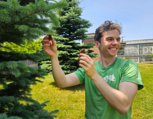 LEAF staff doing a tree tour