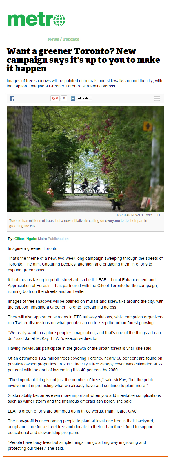 Media Coverage Leaf Local Enhancement Appreciation Of