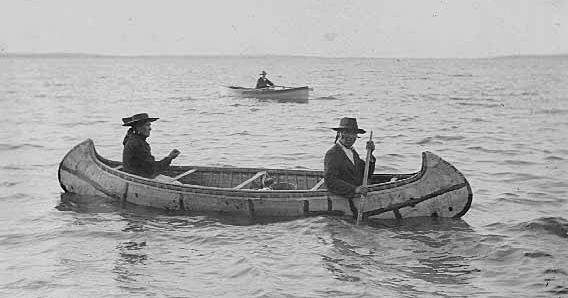 Canoe made of birch