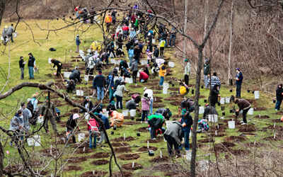 Earth Day planting