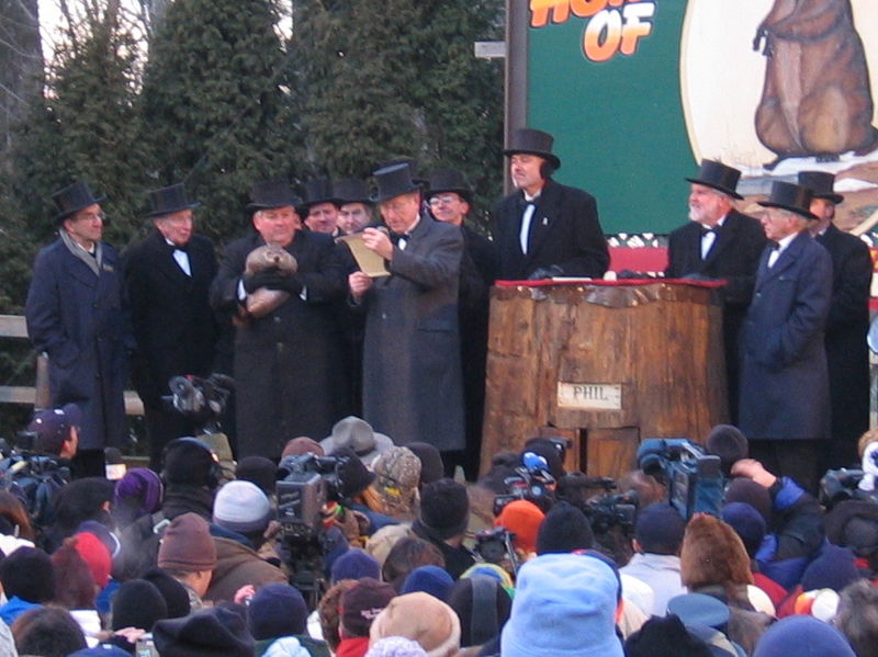 Traditional Groundhog Day celebration