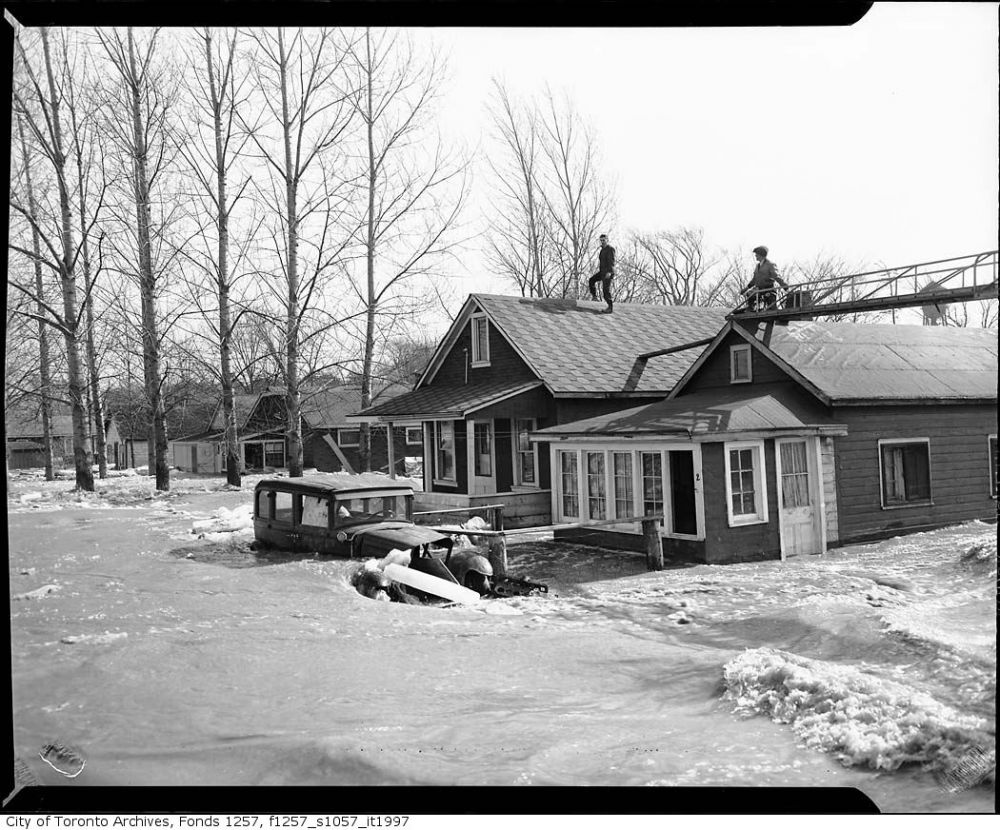 © 1954 City of Toronto Archives Flooding in the aftermath of Hurricane Hazel
