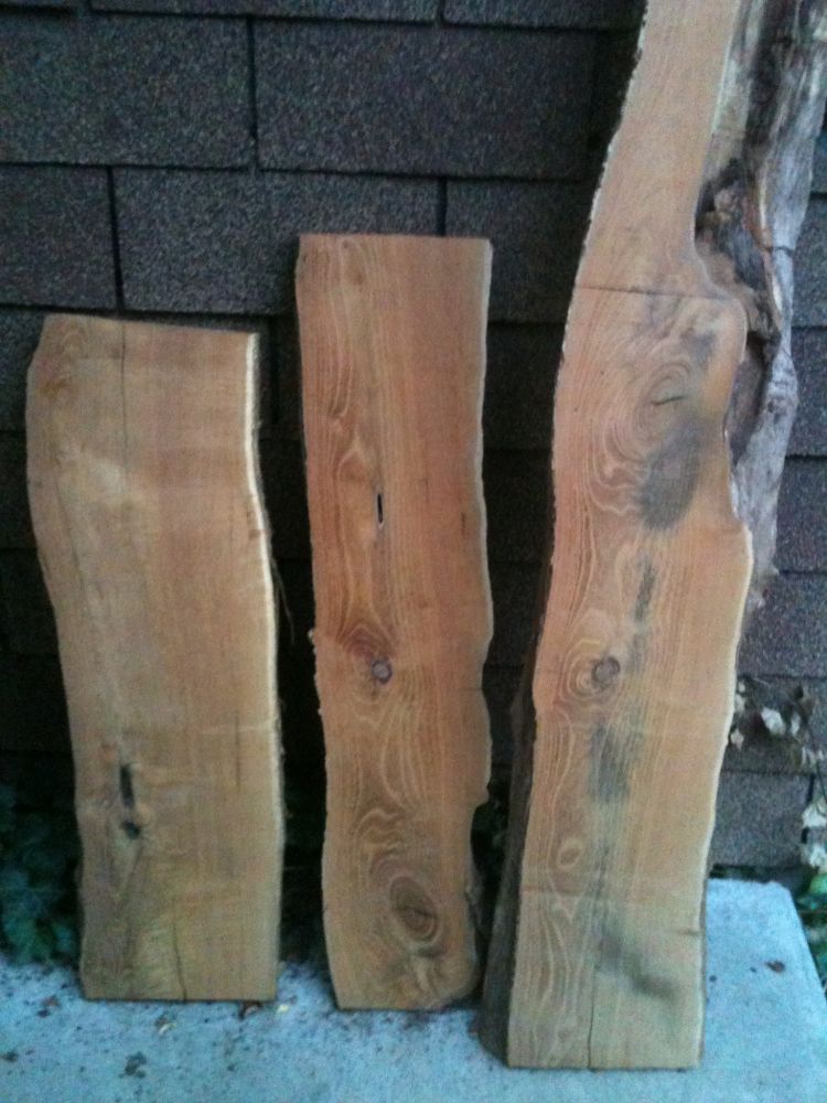 Milled black locust tree boards
