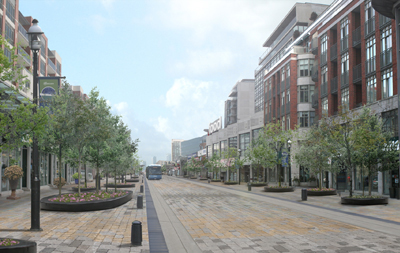 Proposed pedestrian mall in Markham