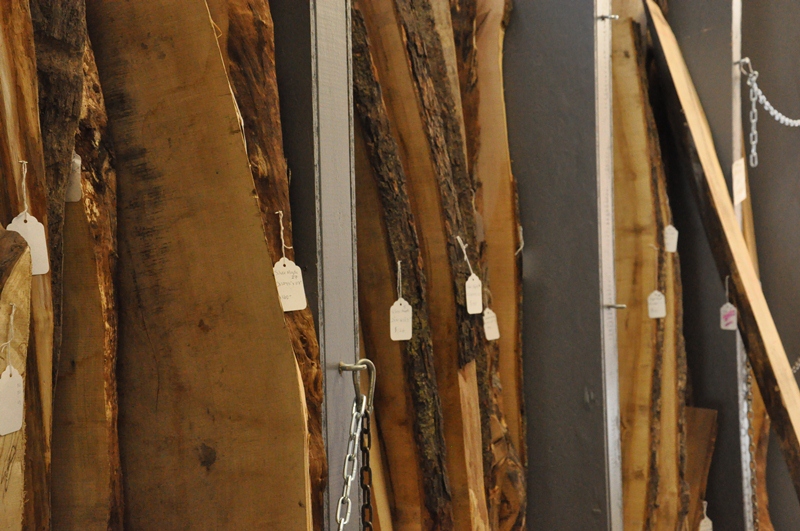 salvaged wood in the Urban Tree Salvage shop