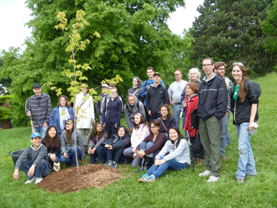 Tree Tenders following the tree planting section of the course
