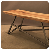Salvaged wood table in Toronto